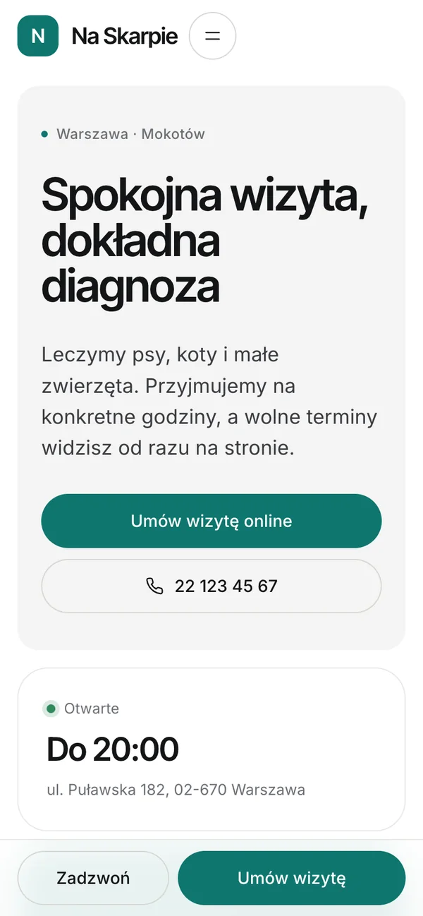 Ta sama strona na telefonie